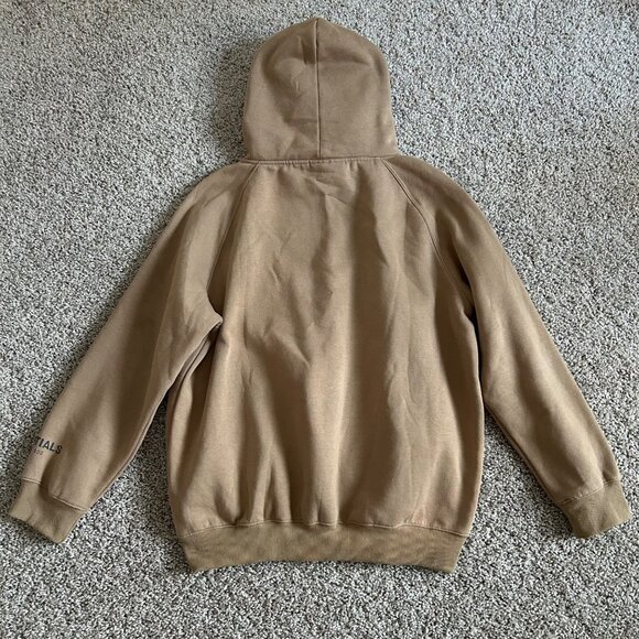 Fear of God Essentials Mens Sz Medium Tan Hoodie Sweaters - Picture 3 of 10